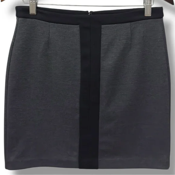 473 Laundry by Shelli Segal | NWOT $98 Charcoal Contrast Trim Skirt (Size 6) - Picture 5 of 12